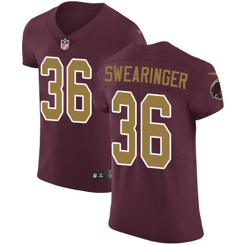 Nike Redskins #36 D.J. Swearinger Burgundy Red Alternate Men's Stitched NFL Vapor Untouchable Elite Jersey - Click Image to Close